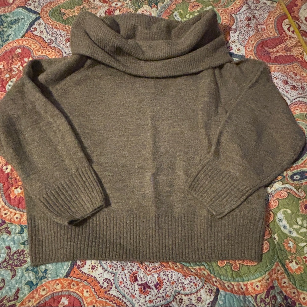 Off the Shoulder‎ Sweater H&M Brown XS Extra Small